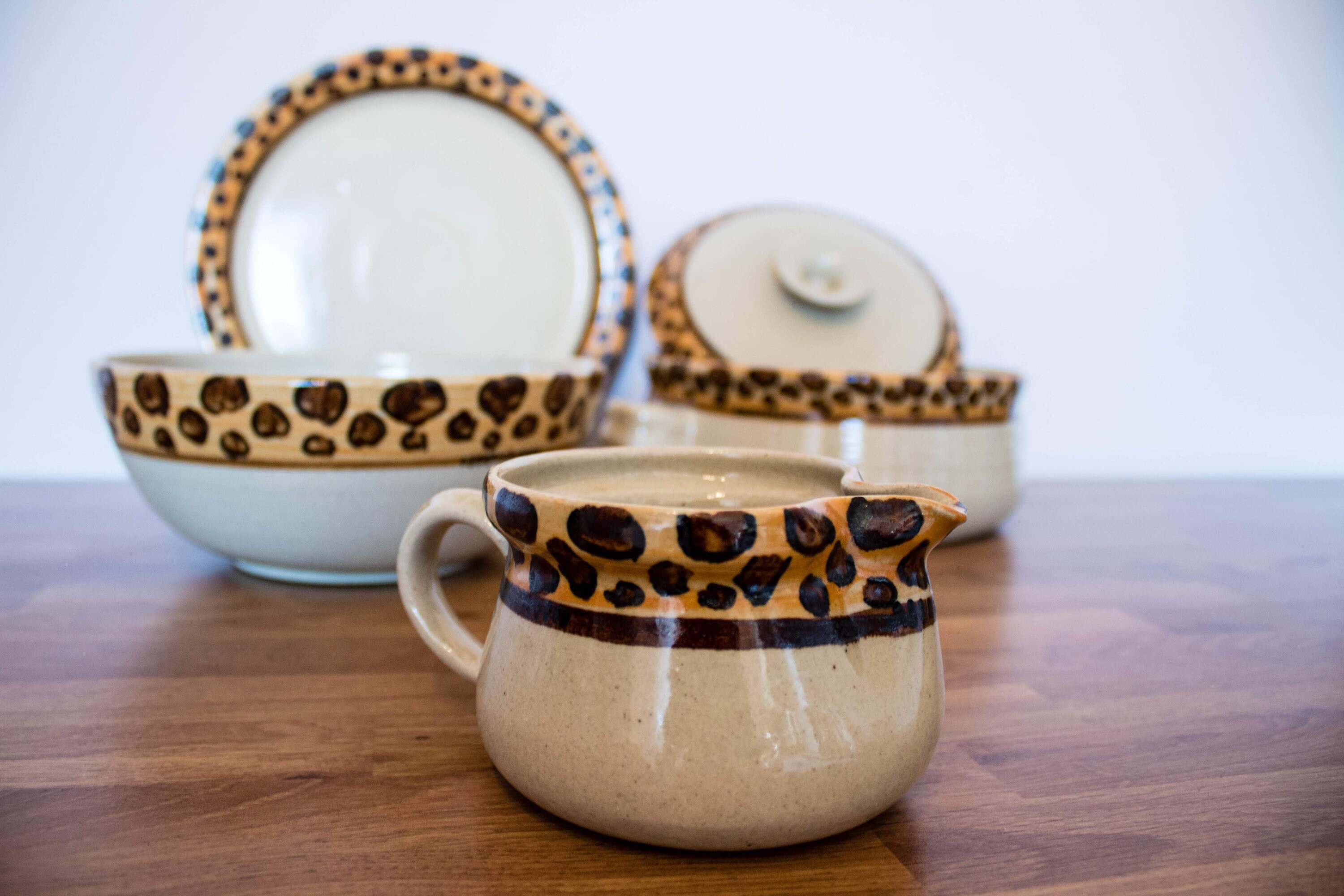Animal Print Dinner Set, Animal Print Ceramics, Ceramic Dining Room