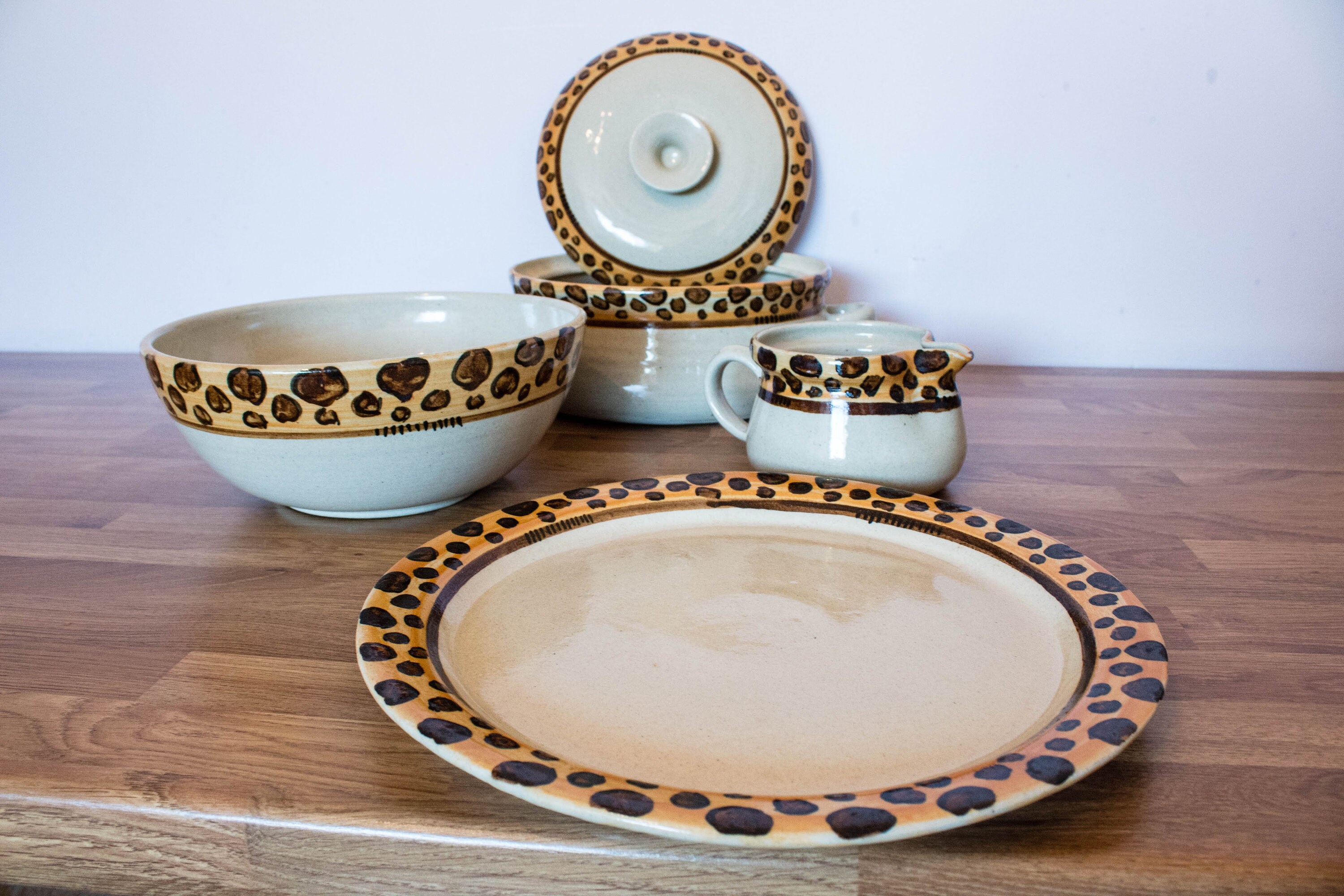 Animal Print Dinner Set, Animal Print Ceramics, Ceramic Dining Room