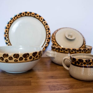 Leopard Dinnerware Etsy
