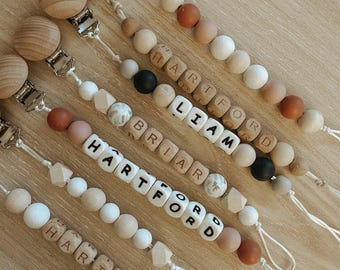Anpassad nappklämma, Binky-klämma, anpassad namnklämma, personlig nappklämma | Anpassad Binky-klämma för babyshowerpresent.