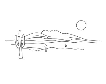 Four Peaks Mountain, Arizona, digital print