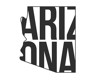 State of Arizona digital print