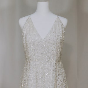 ASOS Sequin Adjustable Low Back Wedding Dress image 2