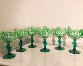 SALE Personalized Bachelorette Margarita Glass - Wedding Gift - Bachelorette Party - Bridesmaid Gifts - Last fiesta - Birthday Gift