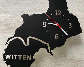 Witten Uhr / Umriss Witten