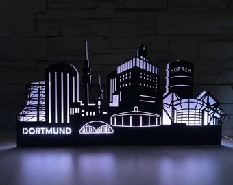 Black Edition Skyline Dortmund Schwibbogen Lichtbogen