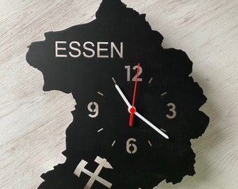 Uhr Essen / Wanduhr Essen Umriss