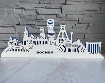 700 years of Bochum special edition! blue white skyline, candle arch Bochum Ruhrpott