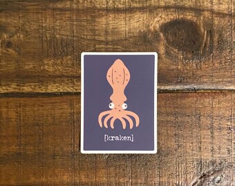 Crazy Cryptids Kraken Sticker: Waterproof Vinyl