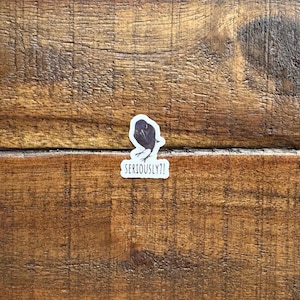Seriously Tiny Crow Sticker: Waterproof Vinyl