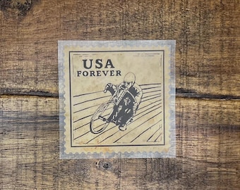Board Track Racer Sticker: Waterproof Clear Vinyl