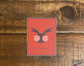 Mothman Vinyl Sticker: Crazy Cryptids Folklore Art