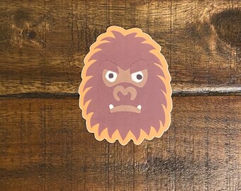 Bigfoot Cryptid Cutie Premium Diecut Vinyl Sticker, Folklore Art, Cryptid Art, Scratch Resistant, Dishwasher Safe, UV Resistant, Waterproof