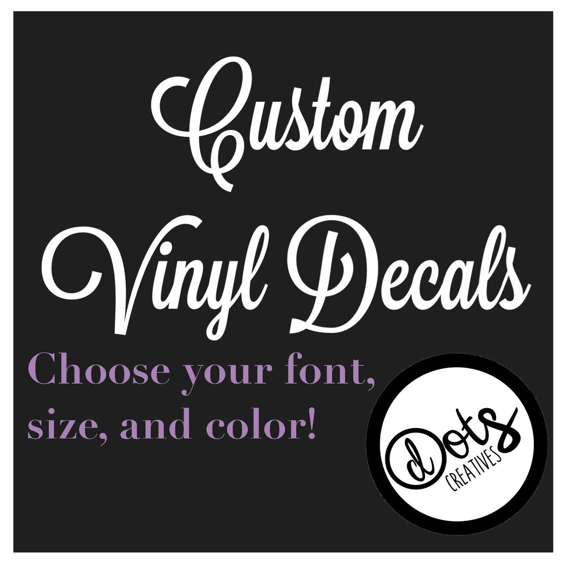 Custom Vinyl Lettering Decals Etsy