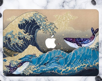 The Great Wave Off Kanagawa Macbook Pro 16 M1 Case Macbook Air 13 Sleeve Marble Wave Macbook Pro 13 Case Whale Macbook Pro 15 Air 11 CH0589