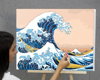 Ukiyo-e Waves - EU Shipping - DIY Paint by Number Kit Acrylic Painting Decor - The Great Wave off Kanagawa - Katsushika Hokusai - CH0127