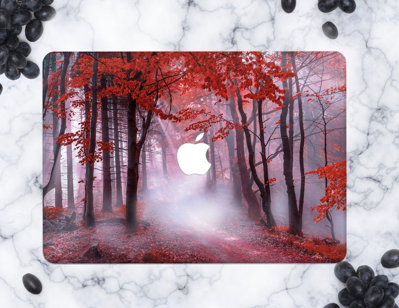 Fall Macbook Pro 16 Red Leaves Case Macbook 13 Air Autumn Case Macbook Pro 13 Fog Case Mac 15 Pro Forest Case Macbook Air 13 2020 CaseCH0421