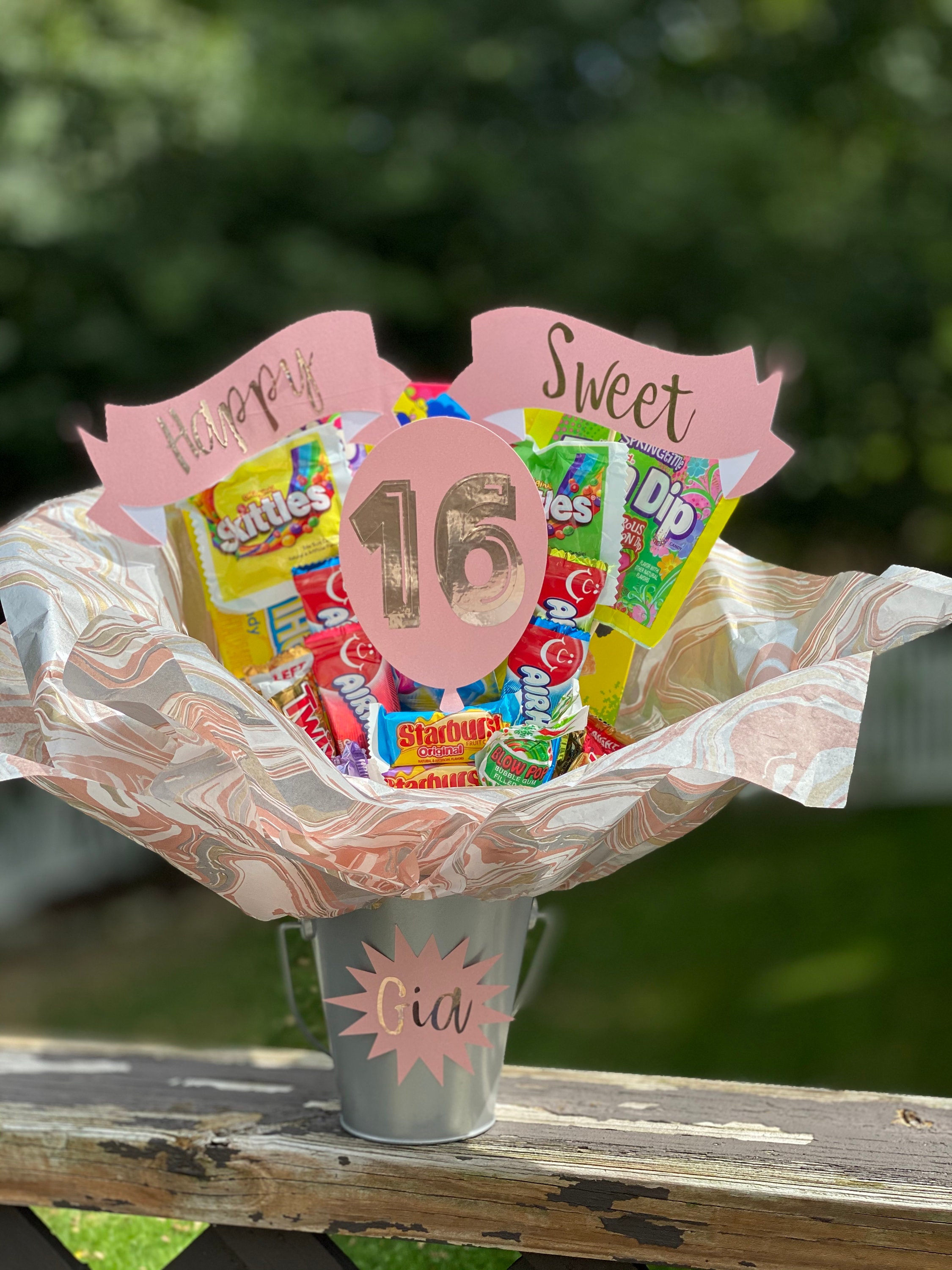 Personalized Sweet 16 Birthday Candy Bouquet - Etsy