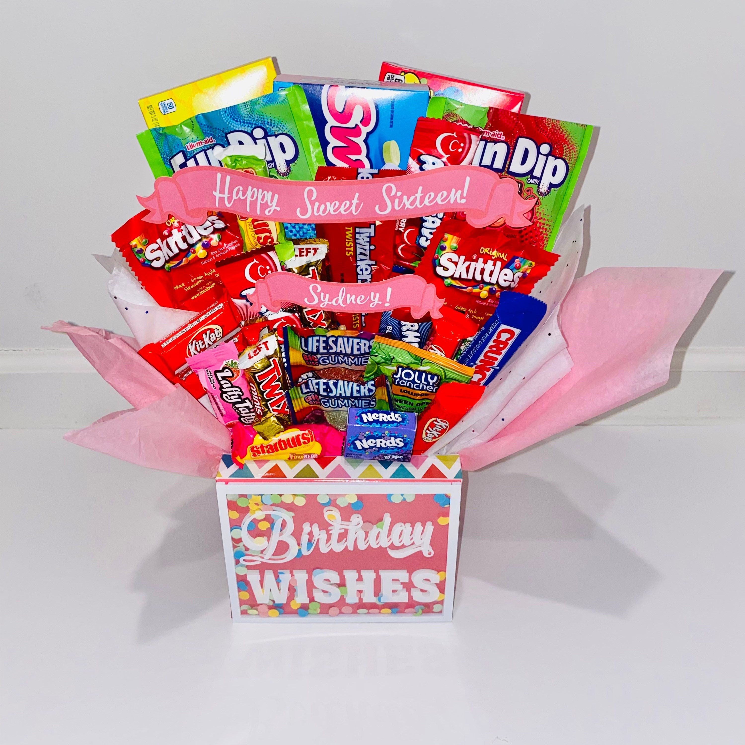 Sweet 16 gift basket cheap ideas