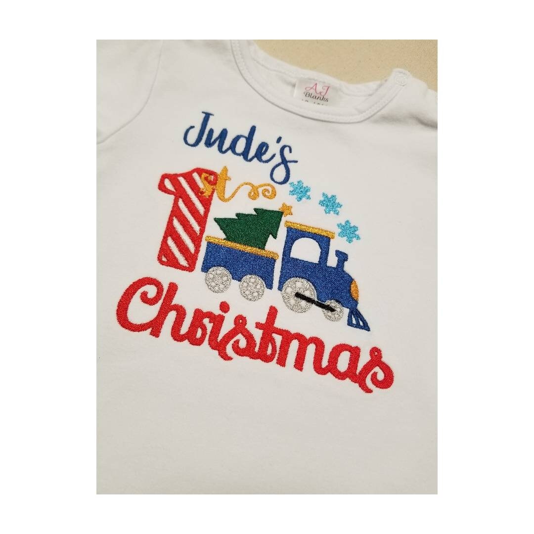 Baby Boys First Christmas Outfitpersonalized Etsy UK