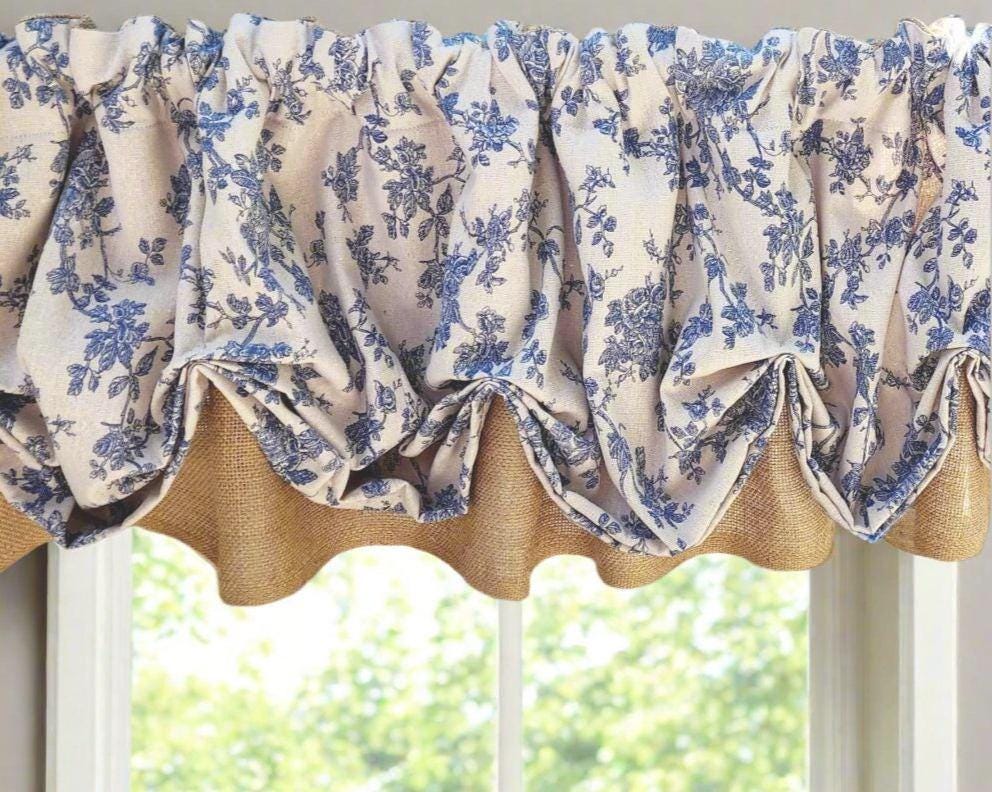 Valance Fabulous Waverly - Jaune Pâle à Fleurs - Rideau Déco