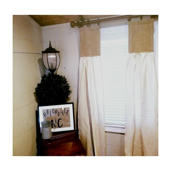 Burlap Curtains Etsy