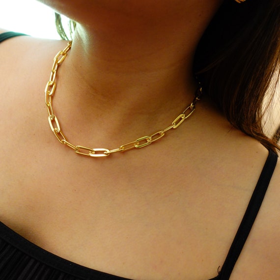 Big Bold Chunky Necklace Extra Super Thick Chunky Chain Gold - Etsy
