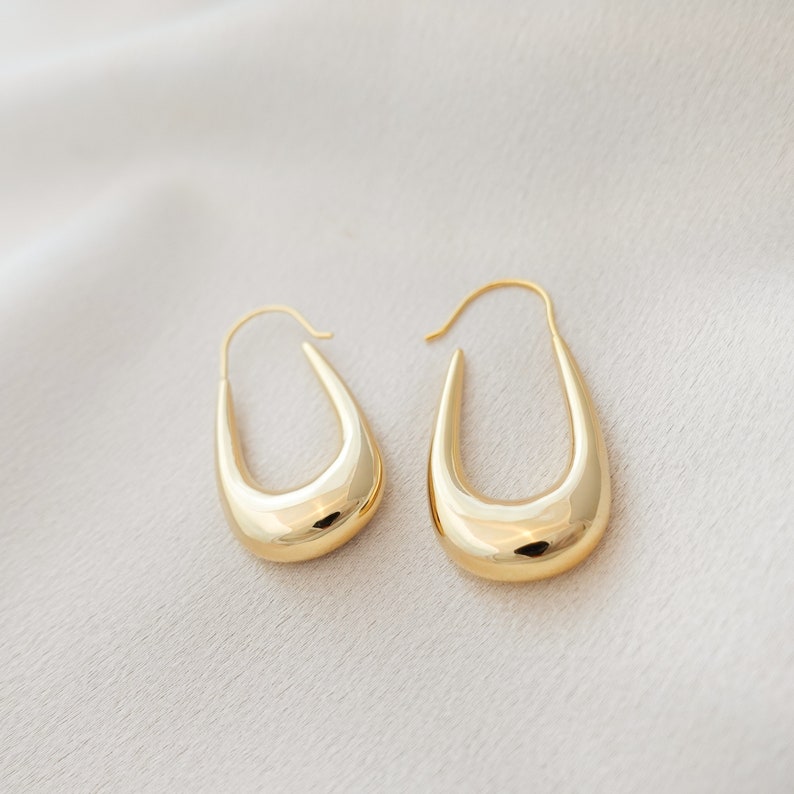 Super Chunky Gold Oval Hoop Earrings Thick Extra Bold Hoops. Etsy