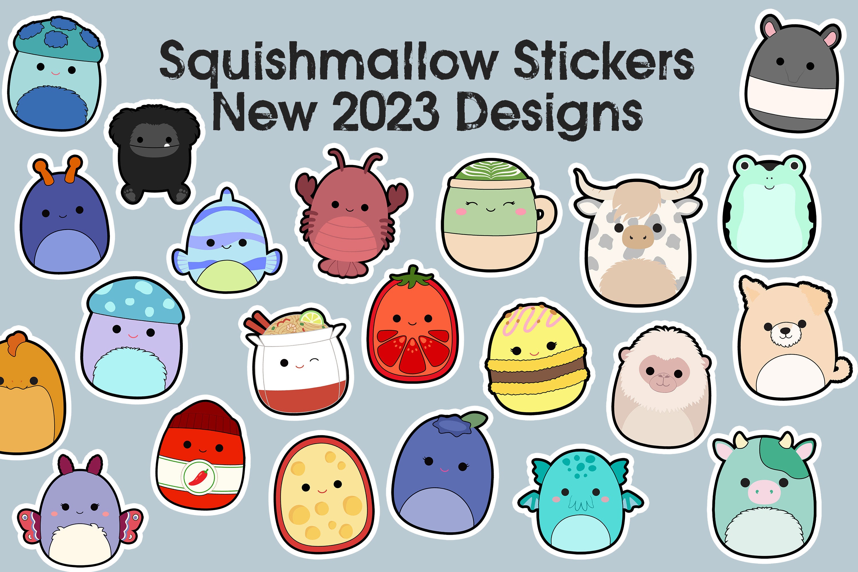 Cute Squishmallows Stickers 100 Pack Cartoon Animal Aesthetic Sticker –  Squish Plush Pals Paradise