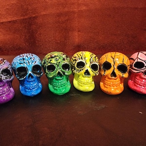 Rainbow Glowing Death Skulls
