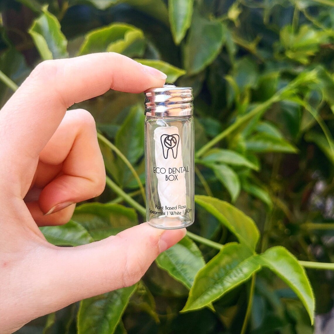 Dental Floss With Reusable Glass Container Etsy