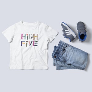 High Five Toddler Shirt, Cute shirts for kids, Cute shirts for girls, Cute shirts for boys, illustration shirts for kids, kids