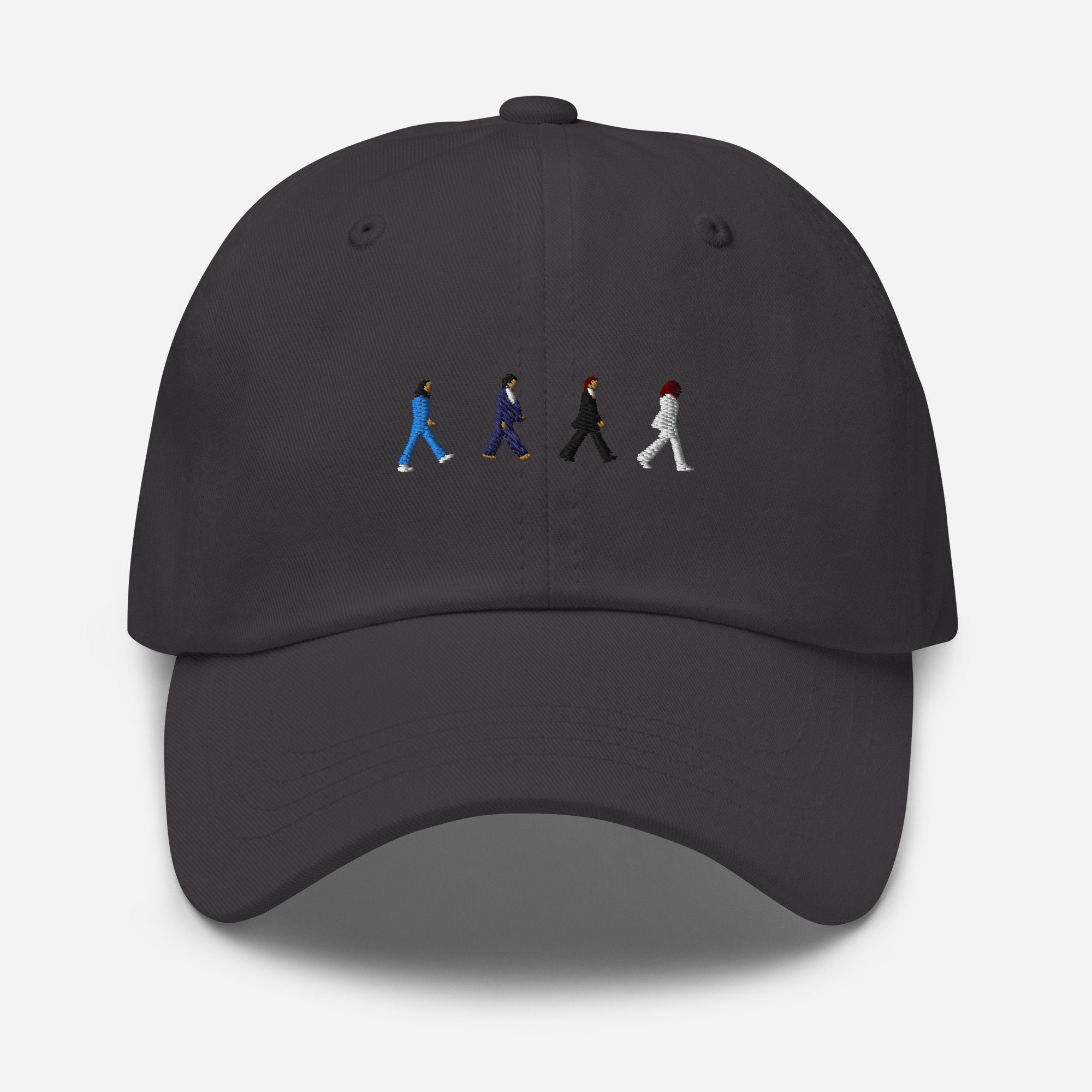 New Custom Designed Black Distressed Baseball Cap with Beatles on LP, Adjustable Beatles Men main image 3