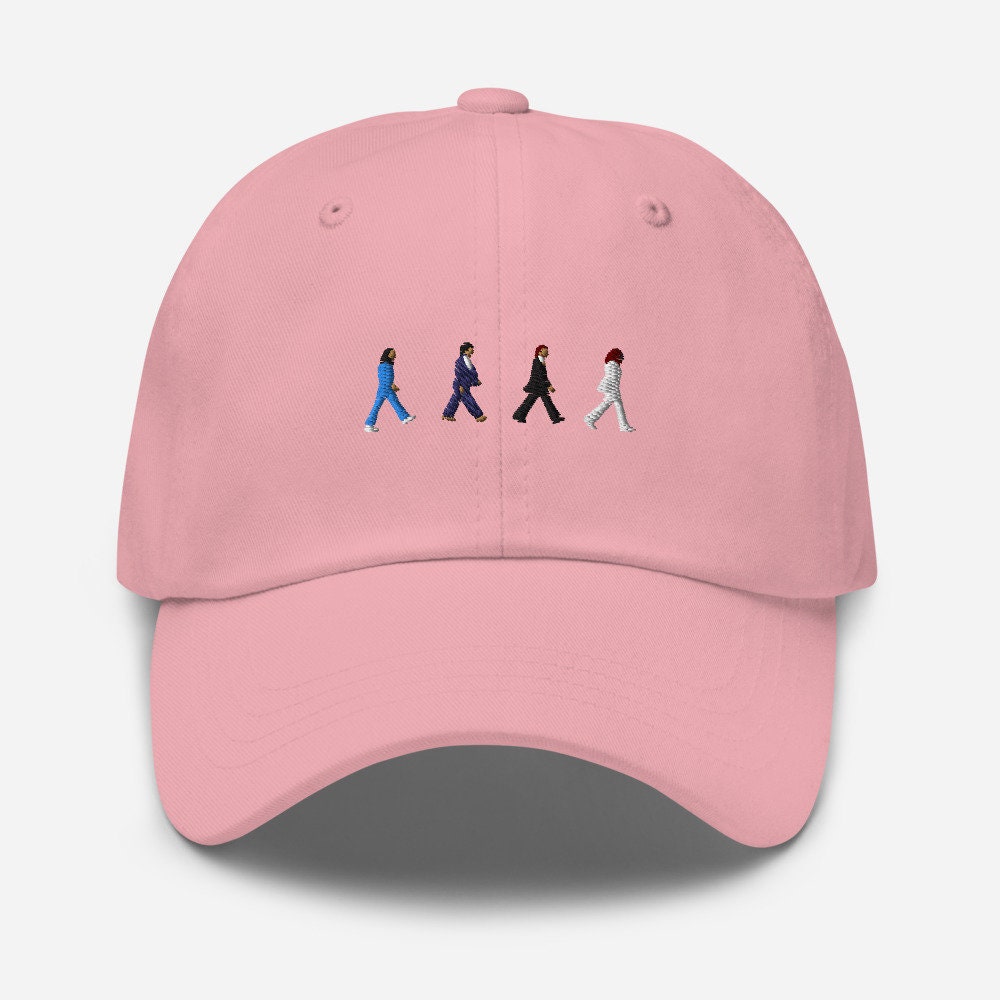 The Beatles HAT Pink Hand Painted Cap Music Rock Band Classic Retro Fedora The beatles hat - Gem main image 2