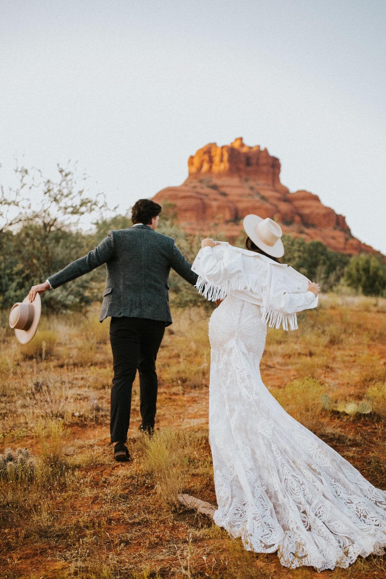 White Fringe Gold Letters Personalized Denim Jacket Bride Etsy