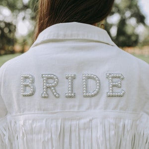 white Fringe bride jacket