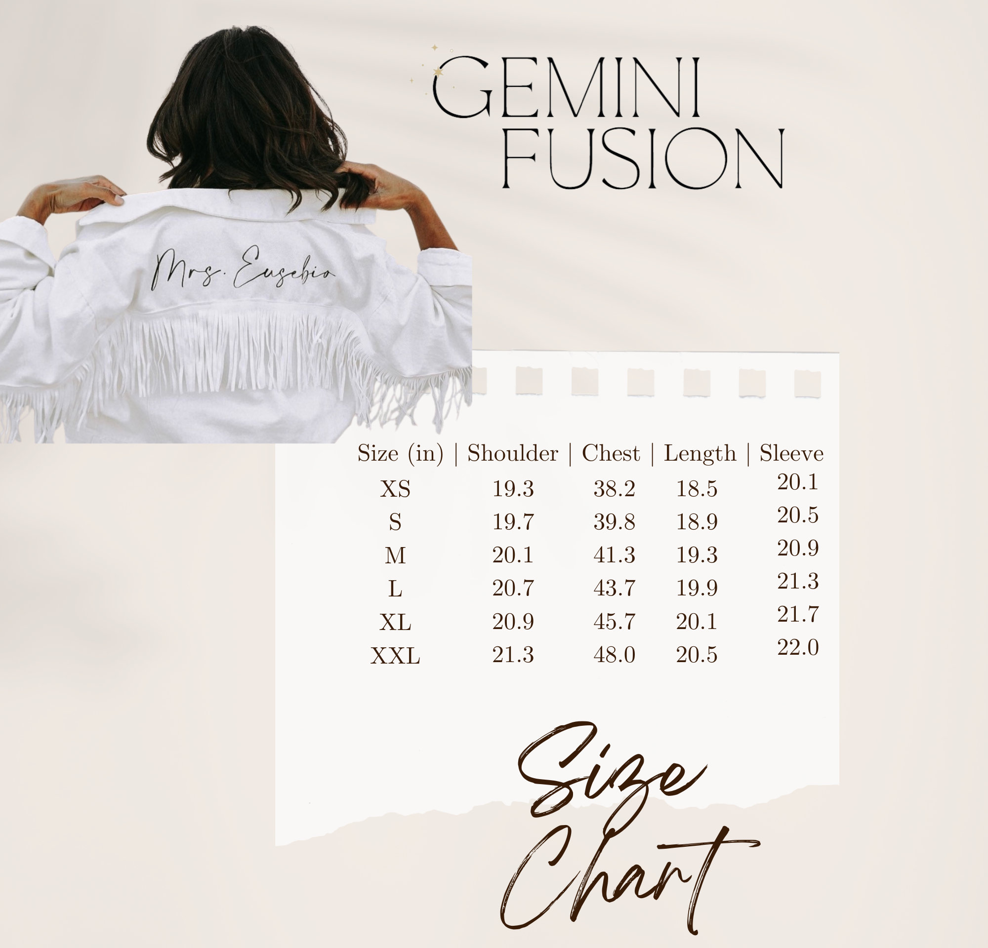 White Fringe Pearl & Rhinestone Denim Jacket | Personalized Bride