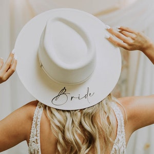 Personalized Bride Hat | Custom Bridal Shower | Future Mrs. Hat| Honeymoon Hat | Mrs. Rancher Hat | Boho Wedding | Nashville Bachelorette