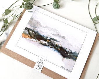 Fine Art Abstract Landscape Card- Blank greetings cards - Eco Friendly Cards