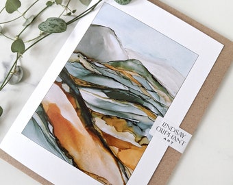 Fine Art Abstract Landscape Card- Blank greetings cards - Eco Friendly Cards