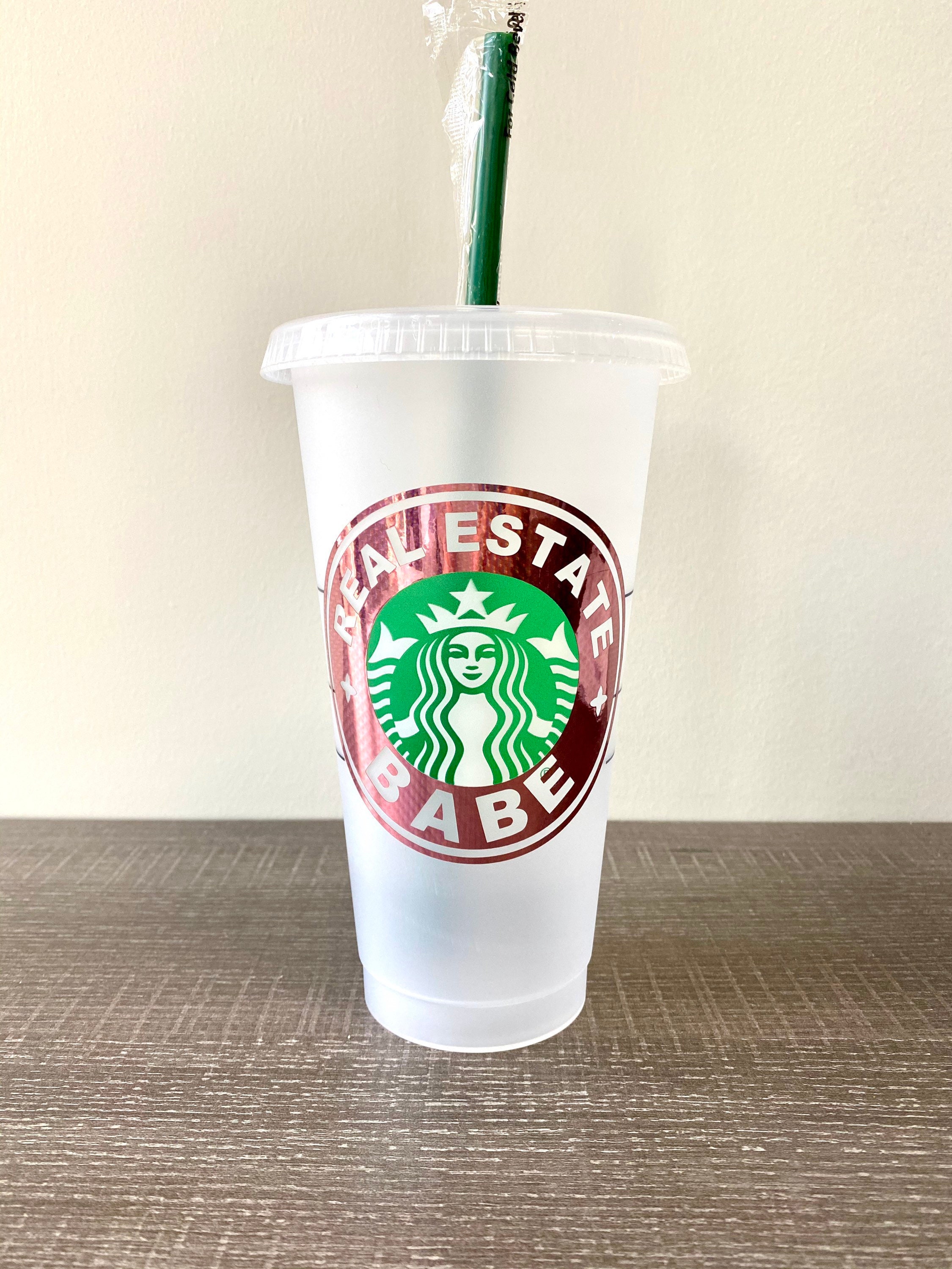 Personalized Starbucks Real Estate Boss Babe Tumbler Cup Realtor Cup Gift For Real Estate Agent Gift For Realtor Venti Decal