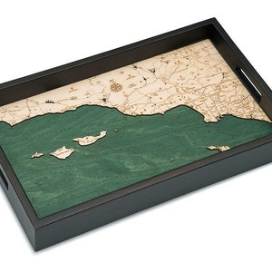 Santa Barbara/Channel Islands Wood Carved Serving Tray
