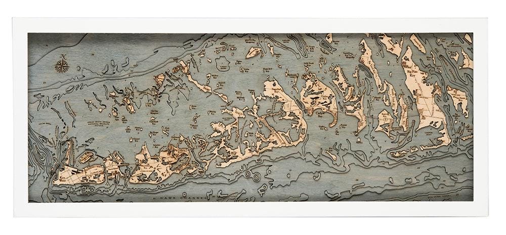 Florida Keys Wood Carved Map - Etsy