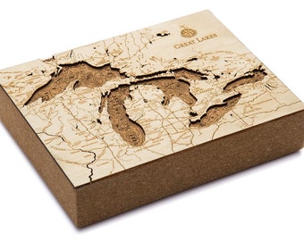Great Lakes Cork Map
