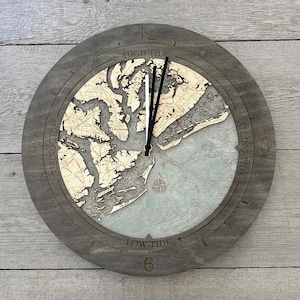 Charleston SC Tide Clock, 16.50" Diameter