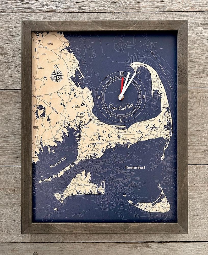 Cape Cod Framed Tide & Time Clock - Etsy