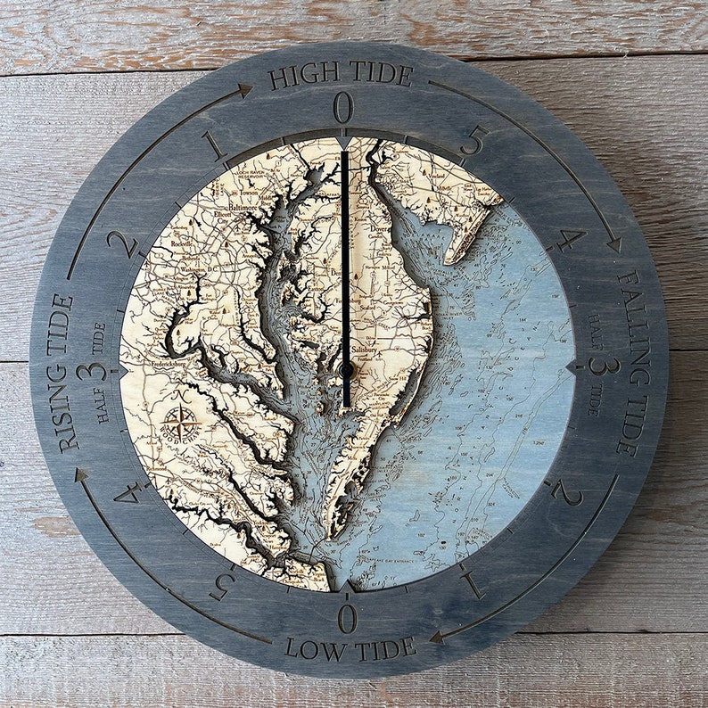 Chesapeake Bay Tide Clock, 16.50 Diameter image 1