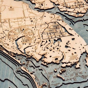 Charlotte Harbor Wood Carved Map