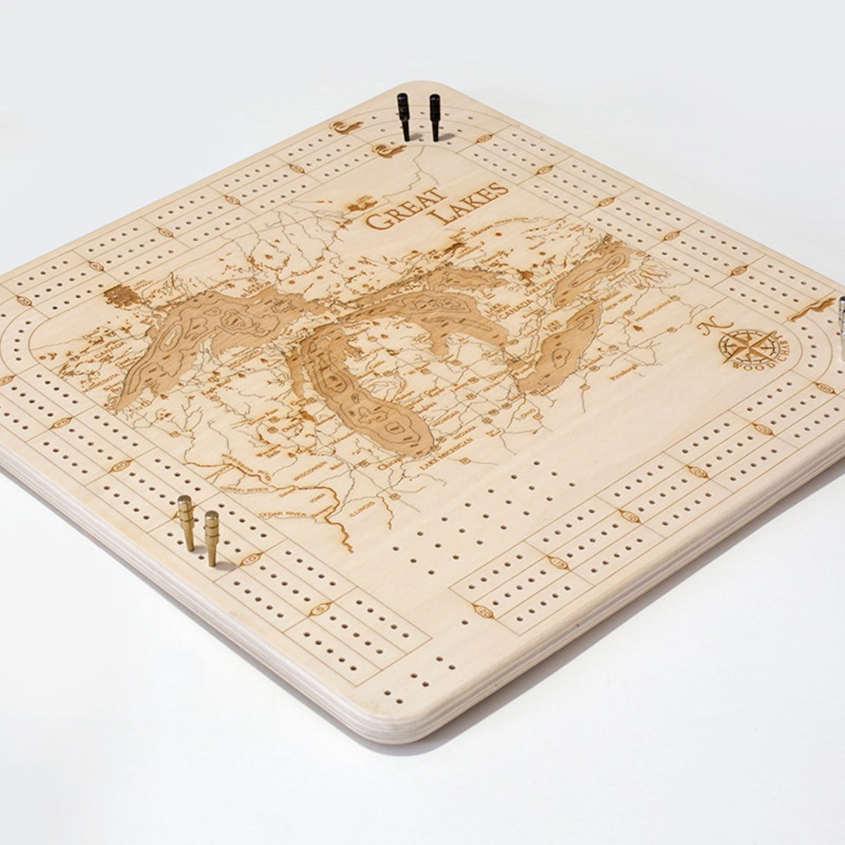 Great Lakes Cribbage Board - Etsy
