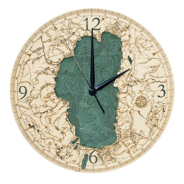 Lake Tahoe Clock,  12" Diameter